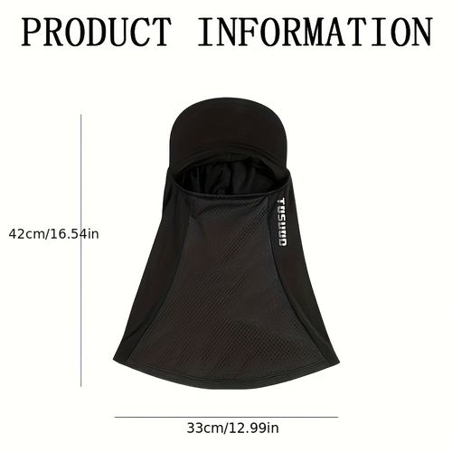 Ice Silky Fiber Fabric Head Cover Face Mask