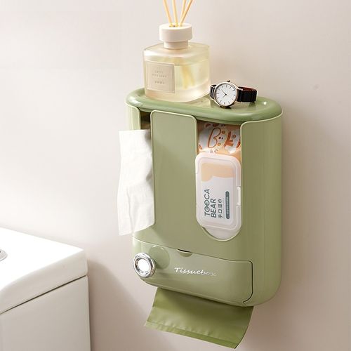 3-in-1 Wall-Mounted Tissue & Wet Wipes Storage Box