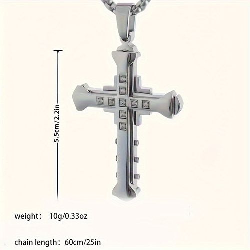 Unisex Dark Knight Cross Necklace