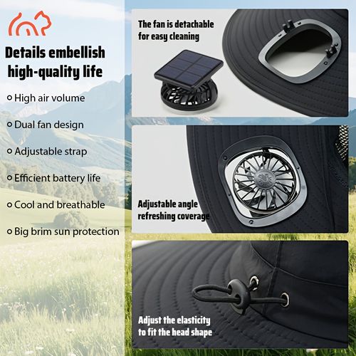 Solar Double Fan Sun Hat