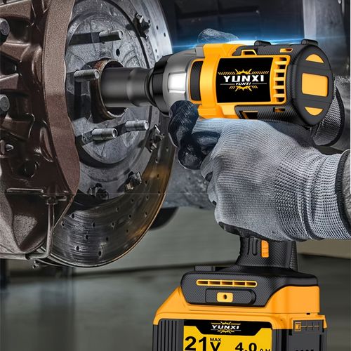 21V High Torque Cordless Impact Wrench Kit, Large Endurance Rechargeable Battery Powered Wireless Wrench, Perfect for Car & Motorcycle Maintenance, Great Gift for Mechanics, DIY Enthusiasts and Men