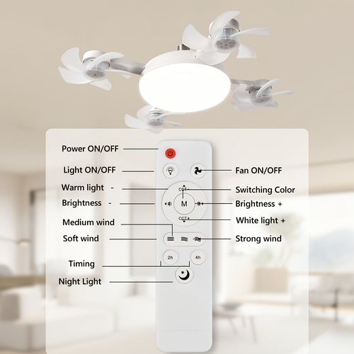 LED Smart Ceiling Fan Light