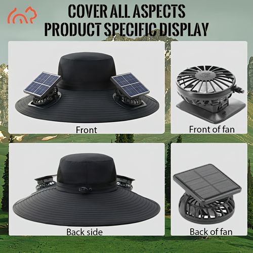 Solar Double Fan Sun Hat