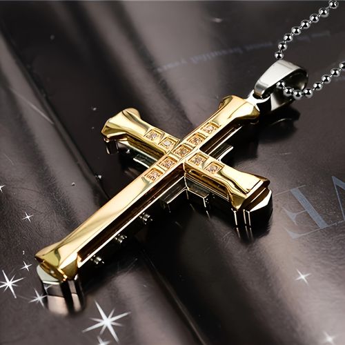 Unisex Dark Knight Cross Necklace