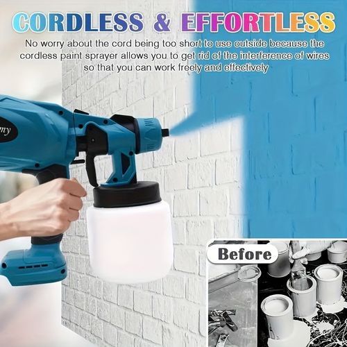 High Pressure Paint Sprayer Electric Airless HVLP Spray Gun, Electric Paint Sprayer 27.05oz Container, Easy to Clean for House Painting, Furniture, Cabinets, Fence, Walls, Doors Home Car Repair DIY