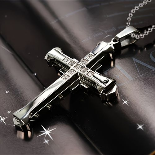 Unisex Dark Knight Cross Necklace