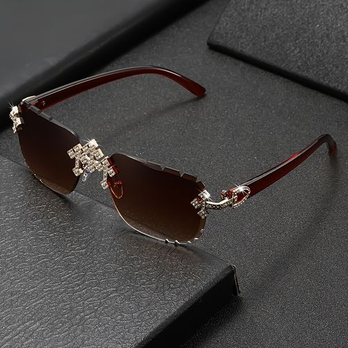 Fashion Frameless Square Decorative Glasses