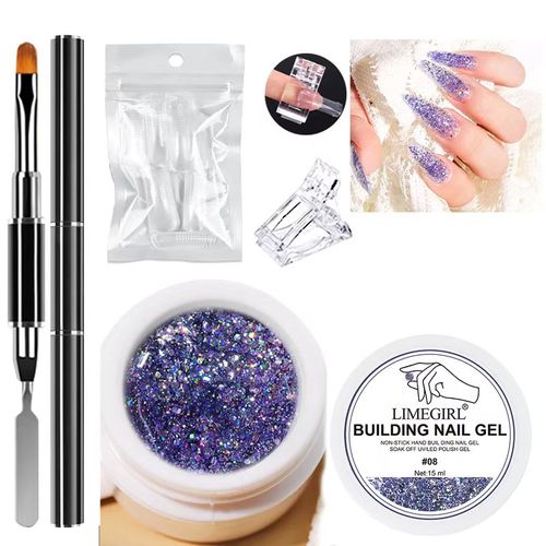 Non-Sticky Hand Nail Extension Gel Kit