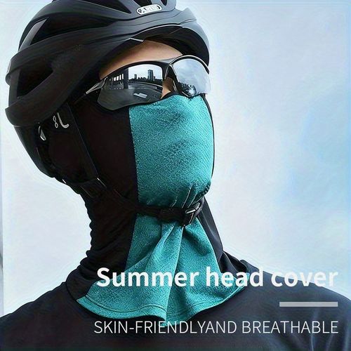 Ice Silky Fiber Fabric Head Cover Face Mask