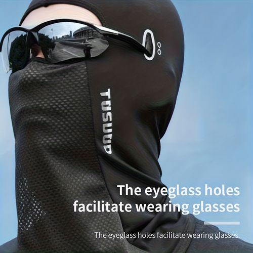 Ice Silky Fiber Fabric Head Cover Face Mask