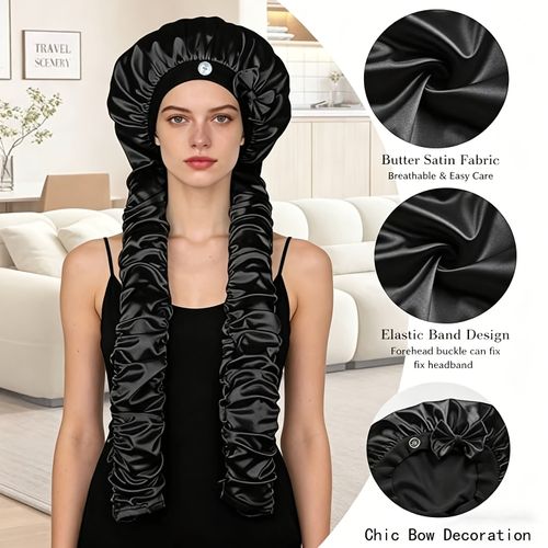 Satin No-Heat Curling Sleeping Cap