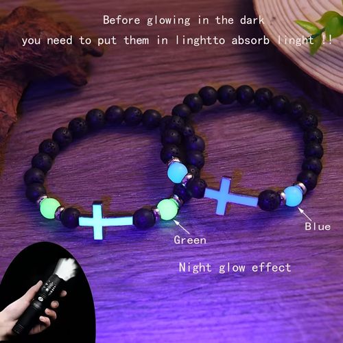 Volcano Stone Night Glow Retro Bracelet