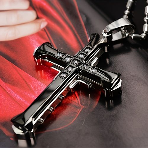 Unisex Dark Knight Cross Necklace
