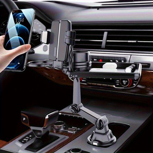 Auto Phone Mount Snack Storage Rack