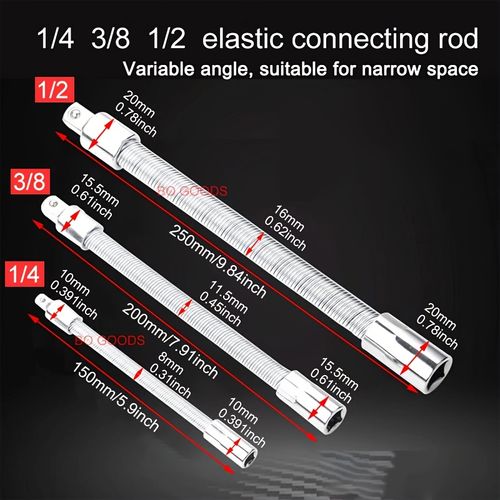 Bendable Flexible Socket Extension Rod
