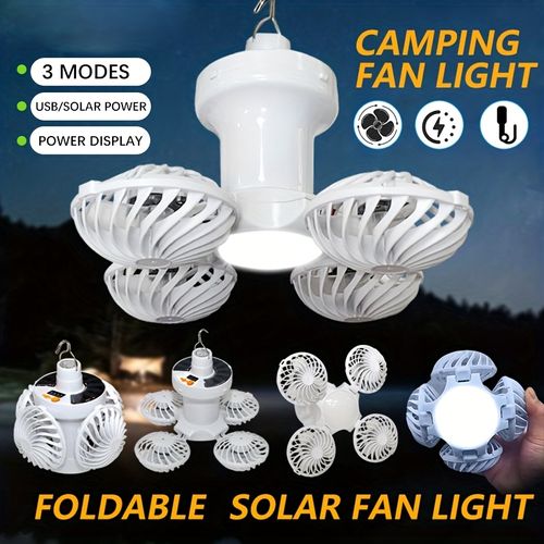 Solar Emergency Fan Light