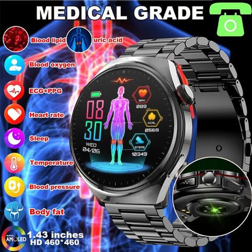 2025 New Laser ECG PPG Heart Rate Health Tracker Smart Watch