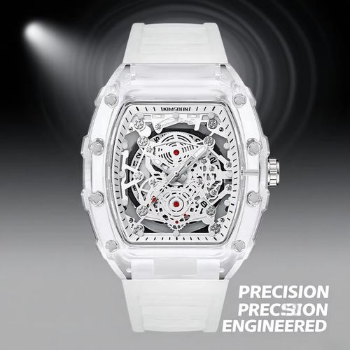 KIMSDUN Stylish Skeleton Transparent Torn-Shaped Sports Watch - Unisex