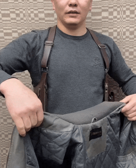 Double Pocket Vest Belt Wallet Belt Buckle Cover