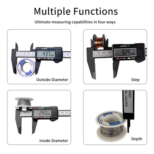 🔥🔥🔥Digital Caliper, Electronic Micrometer Measuring Tool with LCD Display, Carbon Fiber Plastic Vernier Caliper, Battery Operated Precision Measurement Instrument for Furniture Hardware Parts – Up to 150Mm Measurement Range RV Furniture Parts
