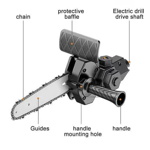🔥HOT SALE 49% OFF🔥- 6 Inch Electric Drill Modified To Electric Chainsaw Drill Attachment