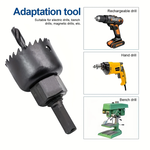 🔥🔥🔥Hole Saw Set, 11 Each Hole Saw Set Tool - 19-64mm Wood Metal Alloy Round with Case
