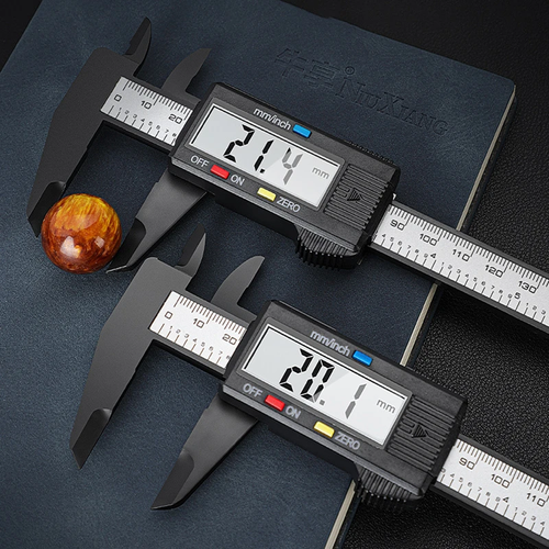 🔥🔥🔥Digital Caliper, Electronic Micrometer Measuring Tool with LCD Display, Carbon Fiber Plastic Vernier Caliper, Battery Operated Precision Measurement Instrument for Furniture Hardware Parts – Up to 150Mm Measurement Range RV Furniture Parts