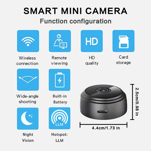 Wireless Remote Monitoring Camera, 1080P HD, 2.4G WiFi, Wide-angle Monitoring, Remote Viewing, With Battery (180MA), Used For Home Security WiFi Monitoring Camera