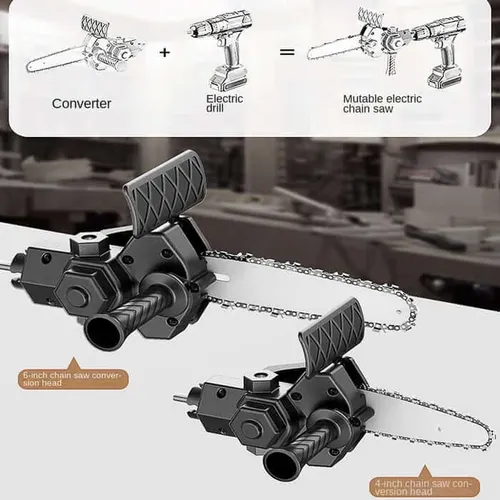 🔥HOT SALE 49% OFF🔥- 6 Inch Electric Drill Modified To Electric Chainsaw Drill Attachment