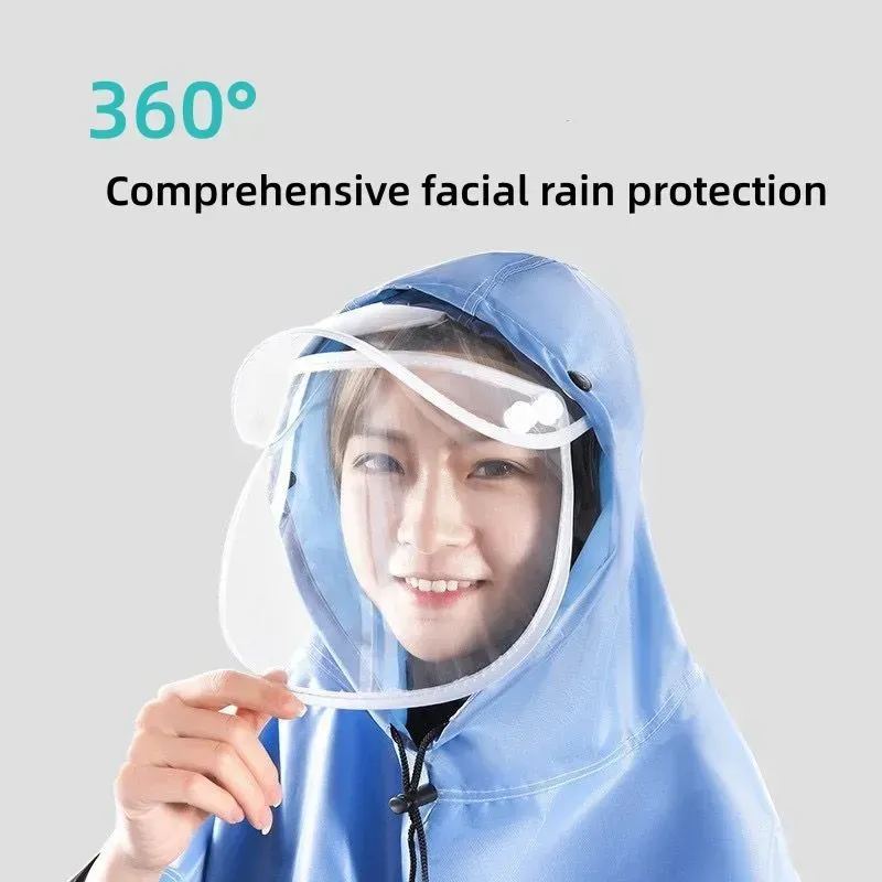 One - piece full - body electric bike raincoat, thickened and lengthened. fully rainproof for riders