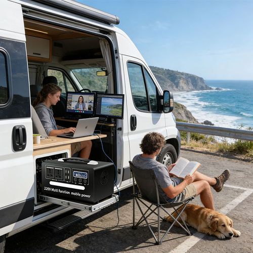 378WH Energy Storage Power Station,Battery Portable Power Station 300W,for Home Backup, Outdoor