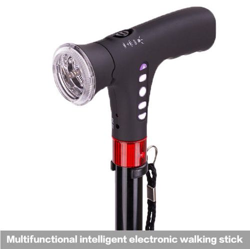 Rádio multifuncional iluminação inteligente velho homem muletas