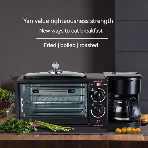 Casa Cozinha Elétrica 3 em 1 Máquina de Café da Manhã Torradeira de Café da Manhã