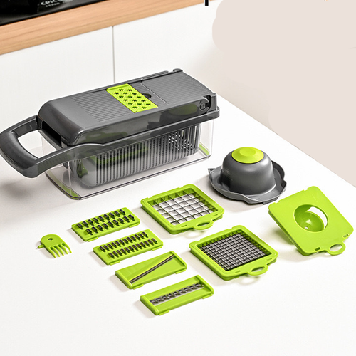 Multi-functional 16-in-1 design, cuts, shreds, chops and dices effortlessly.