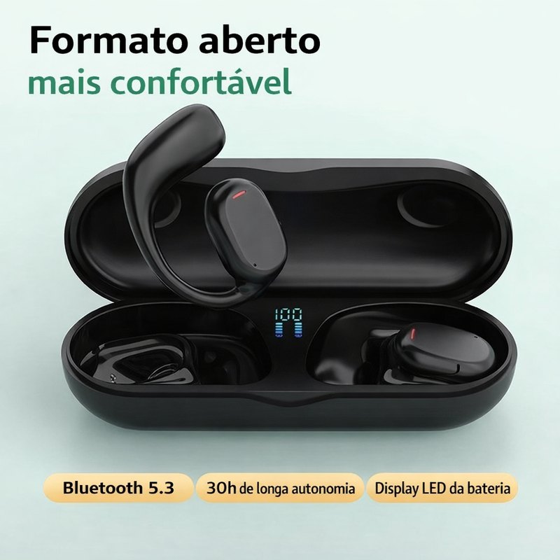 Fones de Ouvido Sem Fio Bluetooth 5.3 | Áudio HiFi | Cancelamento de Ruído CVC | 48 Horas de Bateria | Carregamento Rápido Type-C | Design Resistente ao Suor