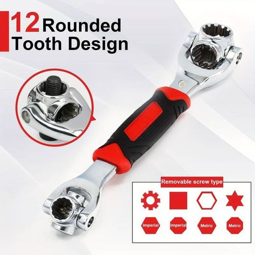 52 In 1 Wrench Tool Set, 360° Swivel Head, Universal Wrench, 8-19mm, Hardware Tools