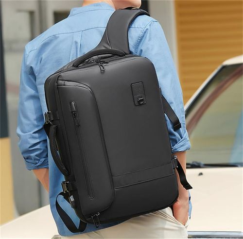 Multifunctional Airbag Backpack Men's Large Capacity Business Travel Bag Oxford Waterproof Backpack