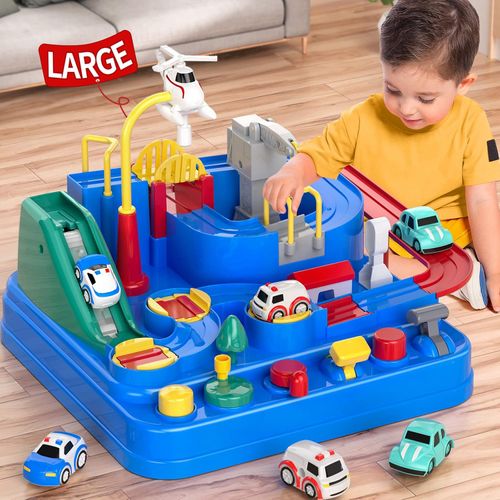 Kids Toys for 3 4 5 6 7 8 Year Old Boys Girls Race Track Car Adventure Toys for Boys Age 3, City Rescue Car Toys for Toddlers 2-4 Years, Educational Christmas Birthday Gifts