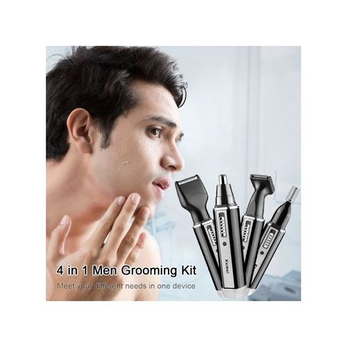 Kemei 4 In 1 Nose Hair Trimmer Eyebrow And Ear Hair - USB
