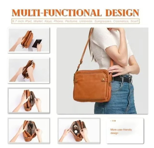 Crossbody Leather Shoulder Bags and Clutches