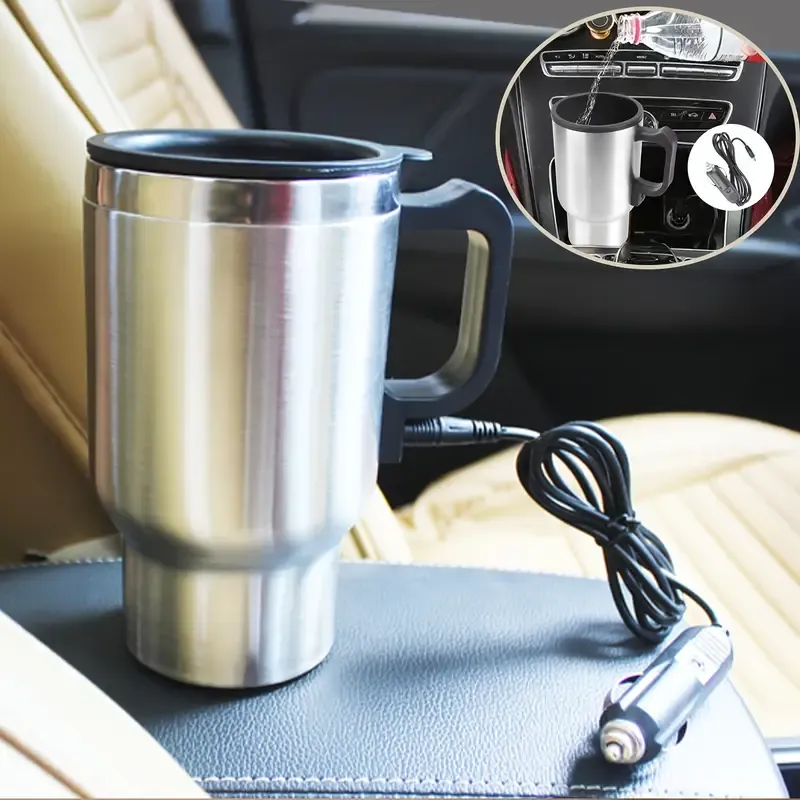 Car 12V hot water cup stainless steel liner electric cup