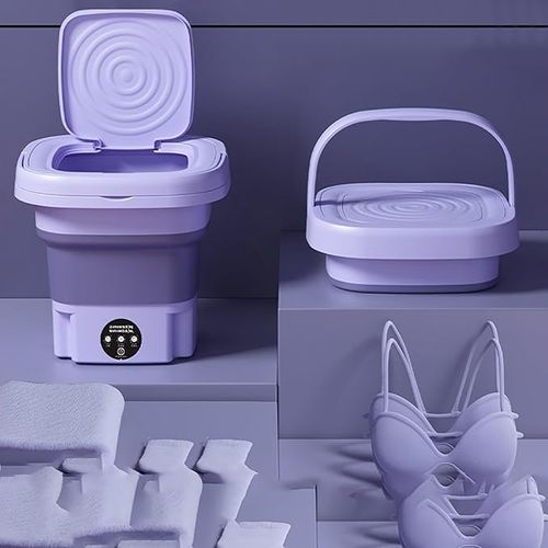 Portable Washing Machine, Foldable Mini Washing Machine, Small Washer for Baby Clothes, Underwear or Small Items, Apartment, Laundry, Camping, RV, Travel, Underwear, Personal, Baby