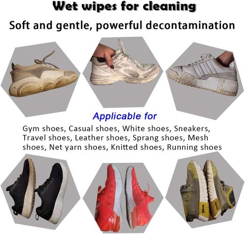 4 Packs(120 Pcs) White Shoe Quick Wipes