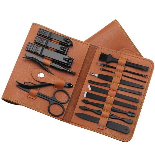 16pcs Nail Clipper Cutter Trimmer Ear Pick Grooming Kit