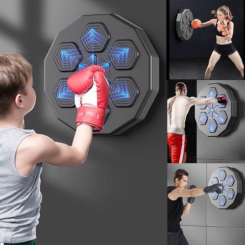 Wall Mounted Boxing Machine with LED Light and Bluetooth Music Electric Boxing Machine,Improve Hand-Eye Coordination and Relieve Stress,for Home Exercises,BoxingMachine
