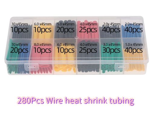 280 Pcs General Purpose Assorted Color Electrical Insulation Heat Shrink Tubing Box Kit