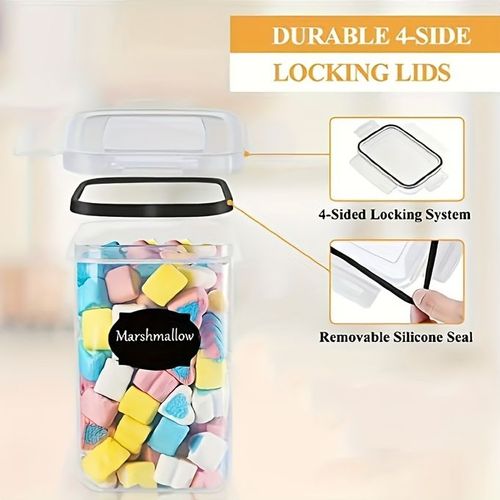7pcs Airtight Food Storage Containers With Labels And Marks