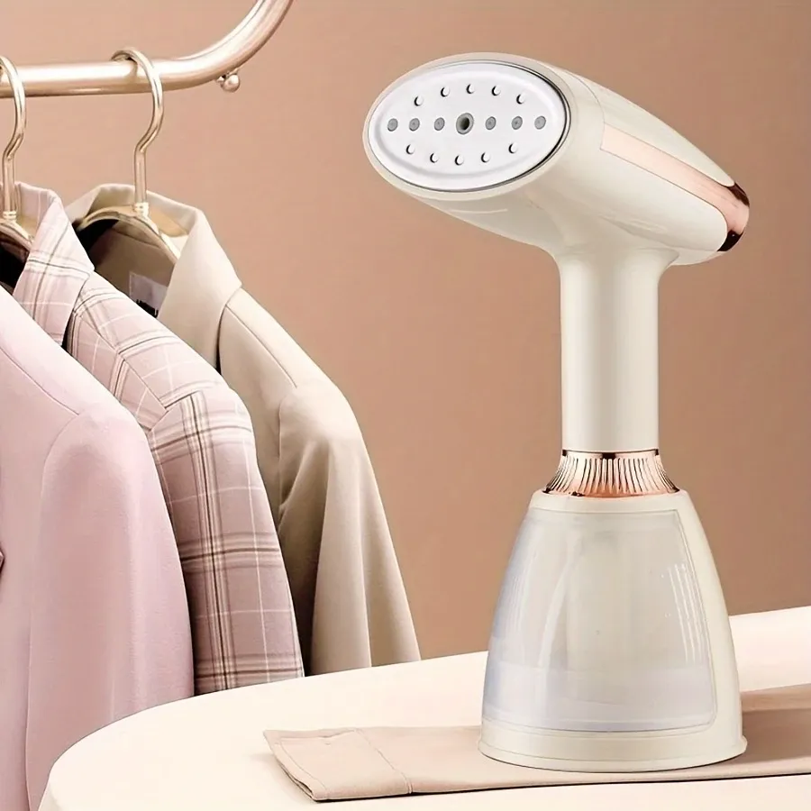 Quick-Heat Handheld Garment Steamer with Smart LCD Display, 2-in-1 Iron & Steamer Combo, Large Water Tank and Fabric Brush - Wrinkle Removal, British Plug