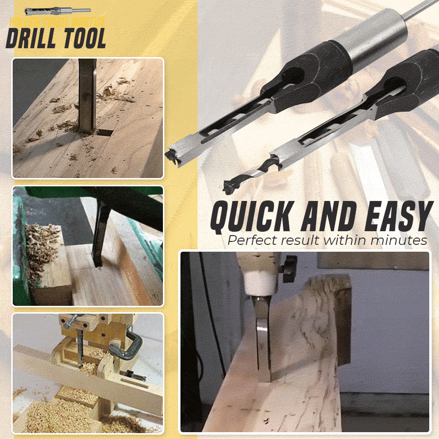 4pcs Wood Drill Bit Carpenter Square Drill Bit Tool Guide Positioner 6.4mm 8mm 9.5mm 12.7mm