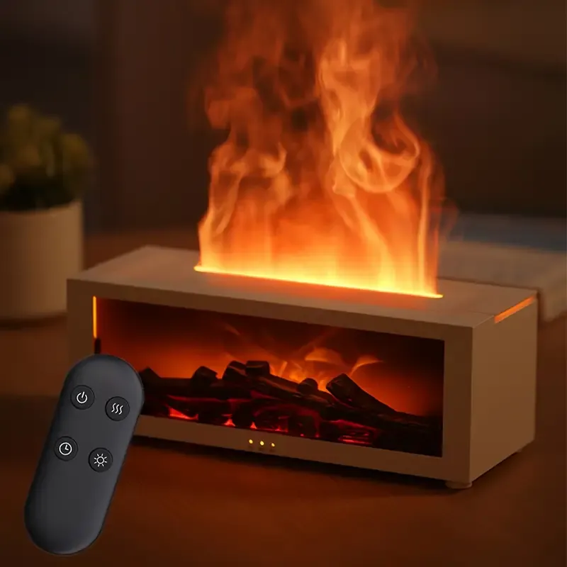 Fireplace-Inspired Aromatherapy Diffuser with Cool Mist Humidifier